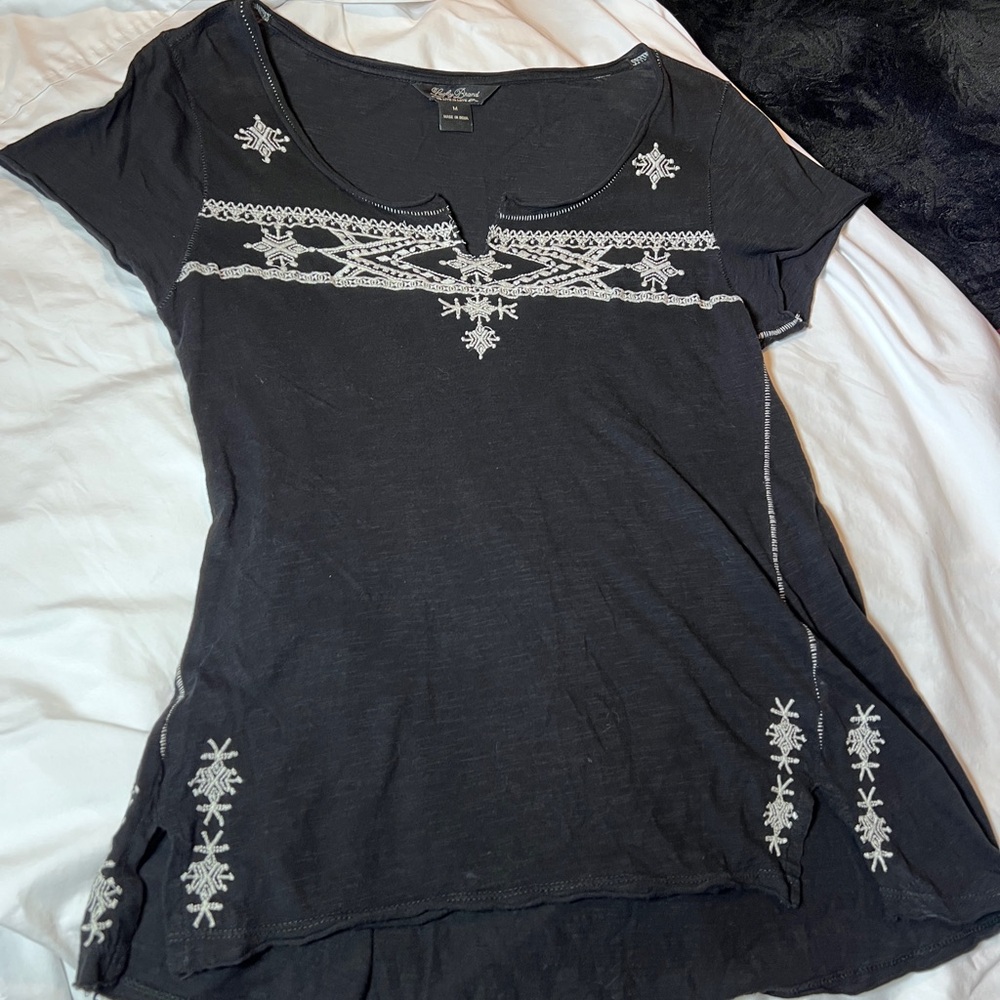 Lucky Brand Black Graphic Tee